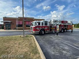 July 5th Truck 403 assisted Lafayette Fire Company with a reported building fire at Applebees. 