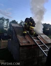 Fire training on our roof prop at station 403